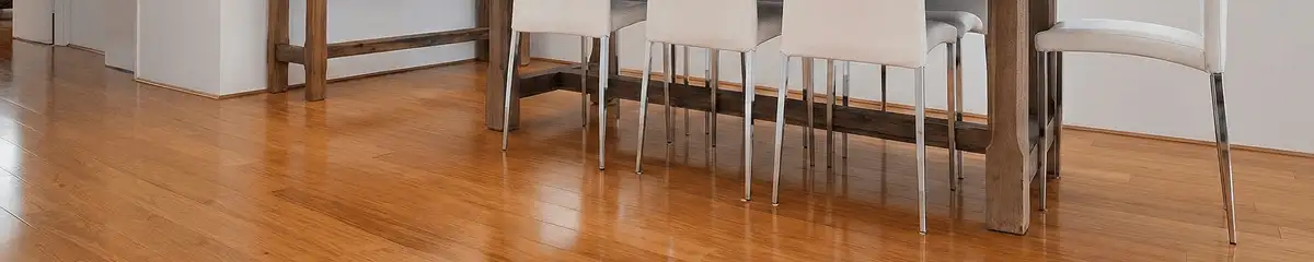 Professionally installed and refinished bamboo flooring in a residential home, showcasing smooth finish and natural wood tones in Albany, NY