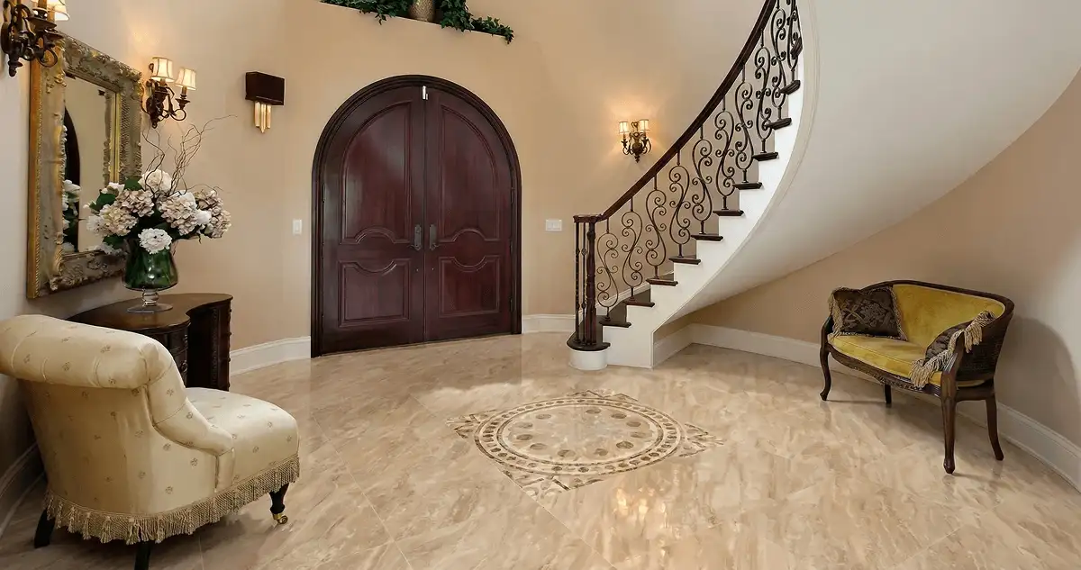 Entrance hall with professionally installed ceramic tile flooring in Albany NY