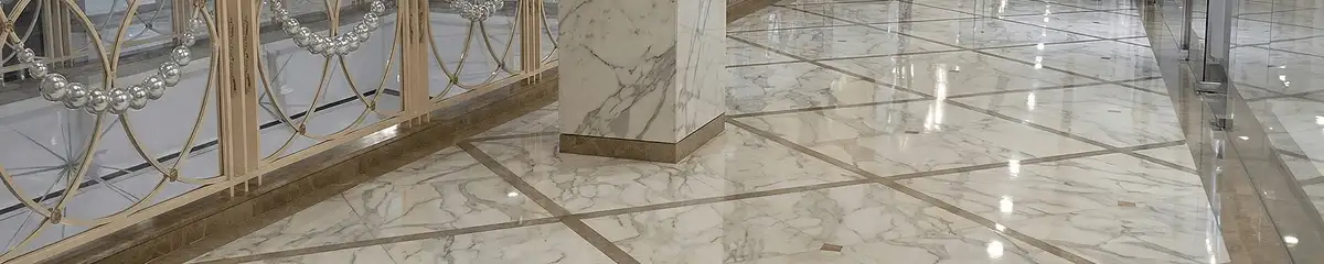 Beautiful marble floor professionally installed in Albany, NY